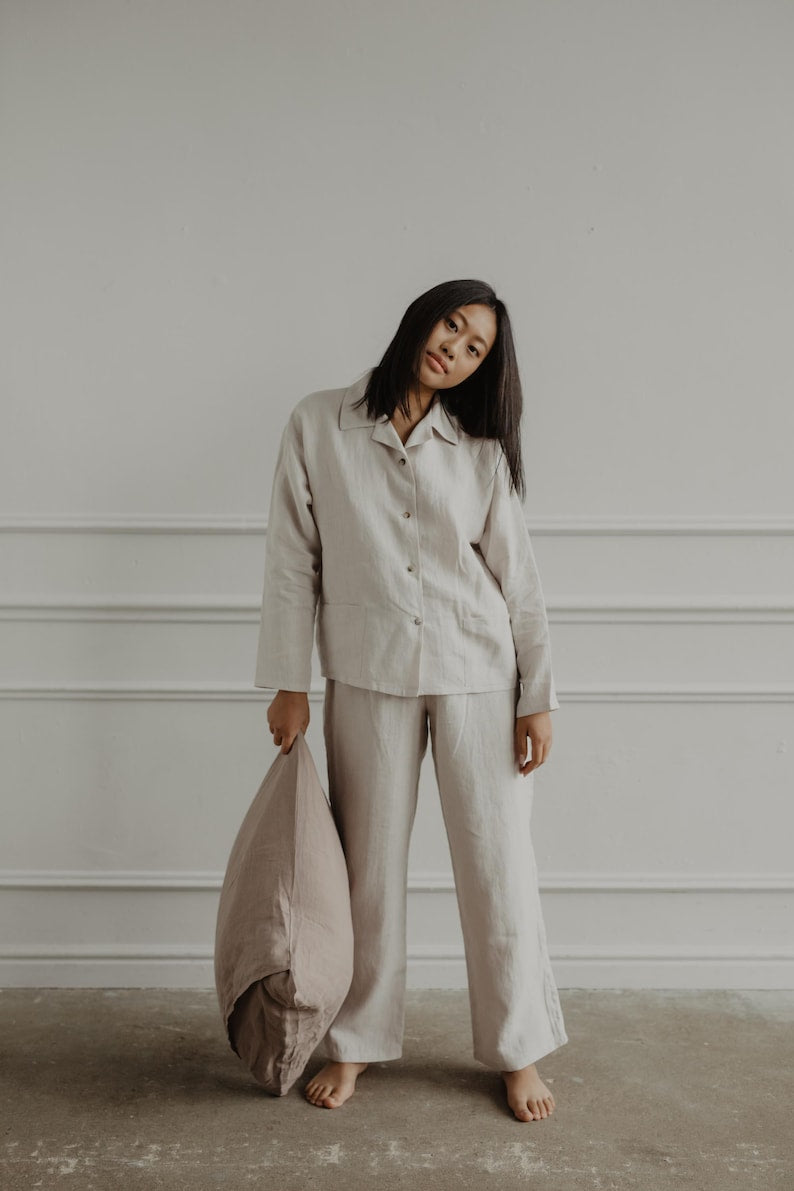 Women's Long sleeve Pajama Pants Set