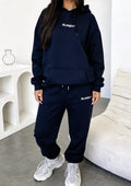 Casual Letter Print Hoodie & Jogger Pants Two-Piece Set