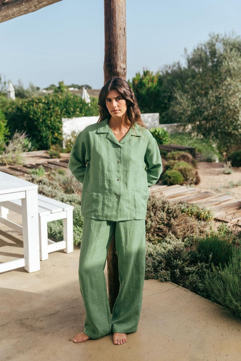 Women's Long sleeve Pajama Pants Set