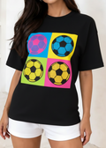 Pop Art Football Tee - Black