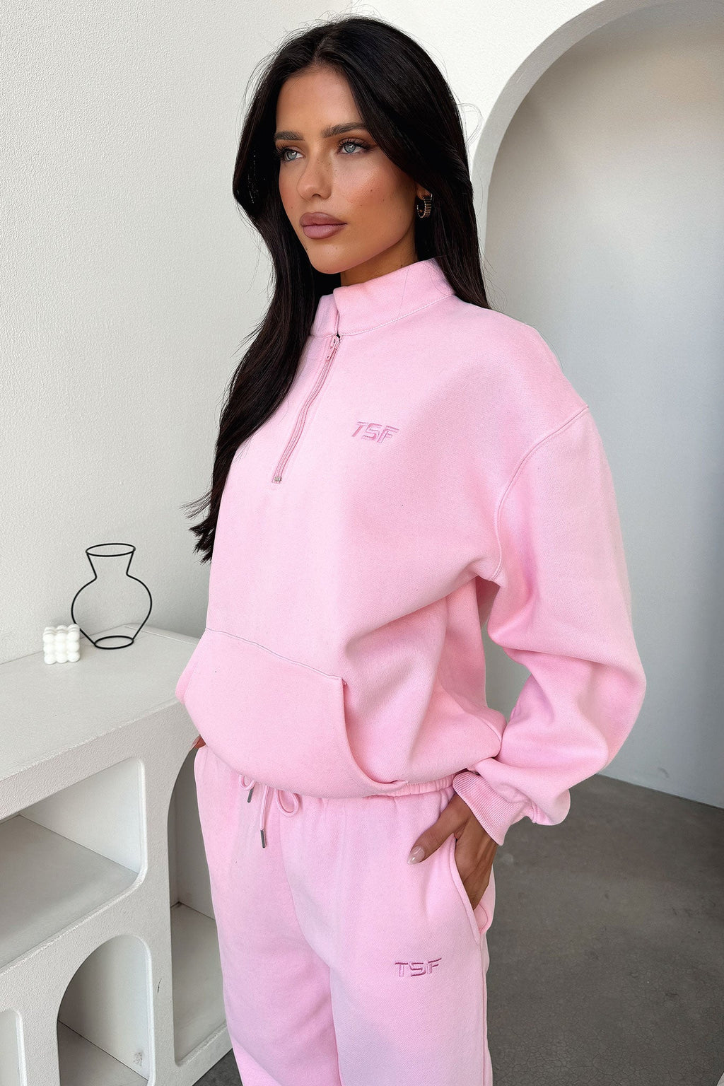 Kaztek Half Zip Sweater - Pink
