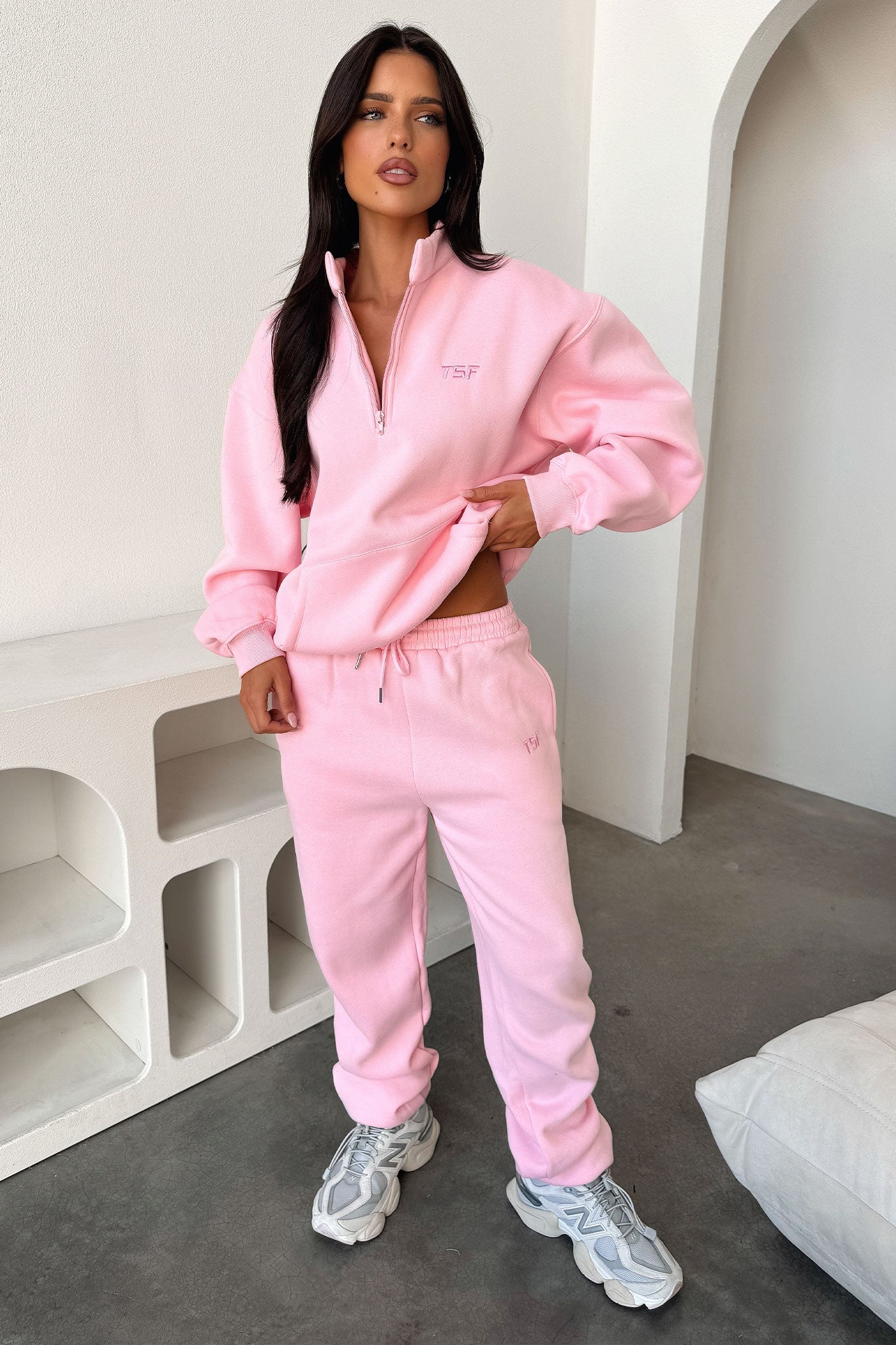 Kaztek Half Zip Sweater - Pink