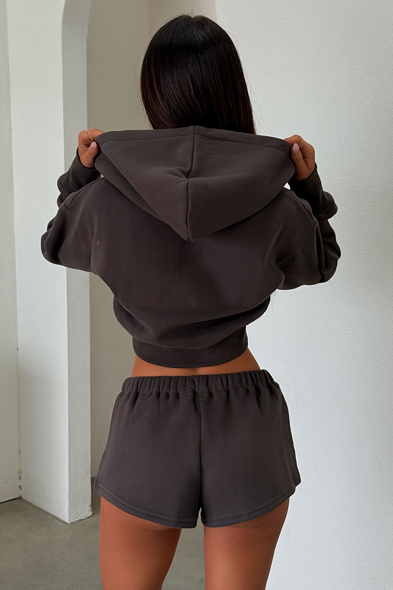 Series 10 Cropped Jacket - Charcoal