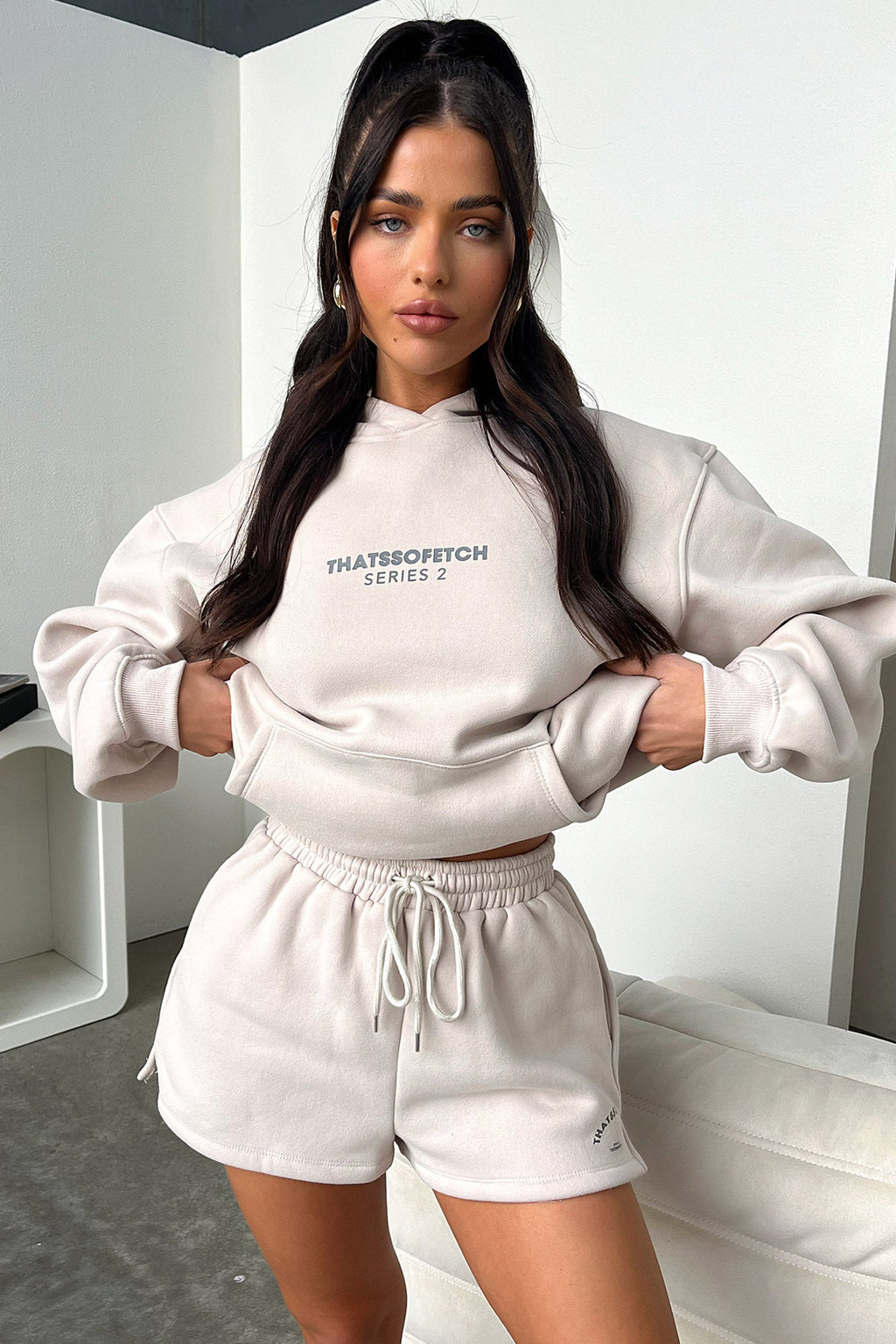 Series 2 Hoodie - Beige / Charcoal