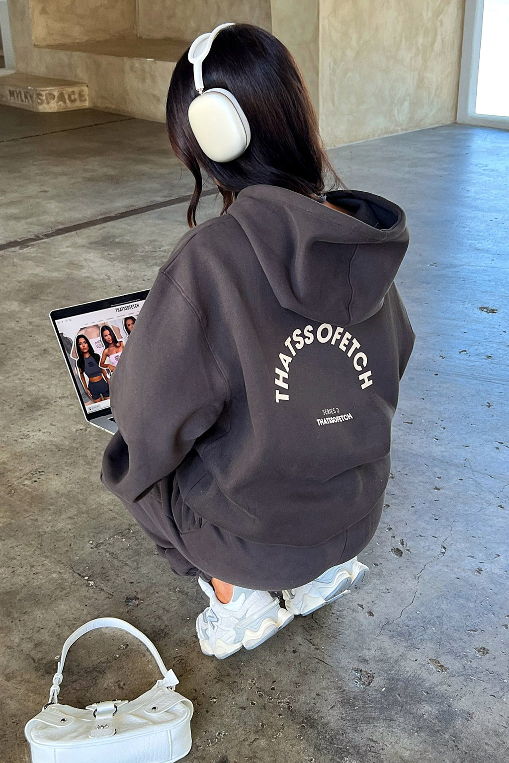 Series 2 Hoodie - Charcoal / Beige