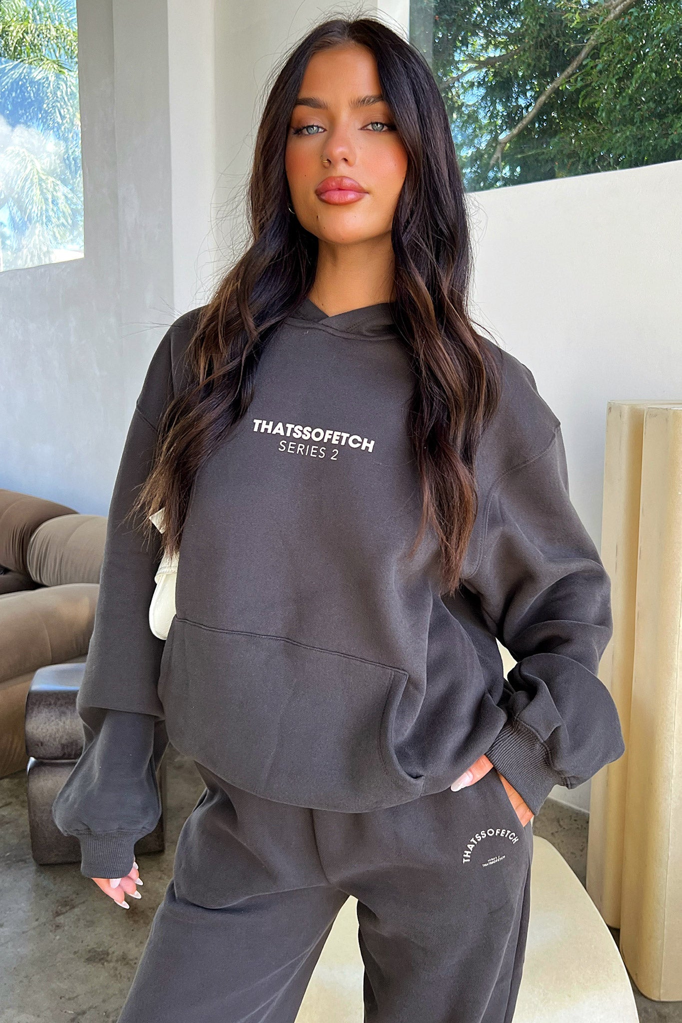Series 2 Hoodie - Charcoal / Beige