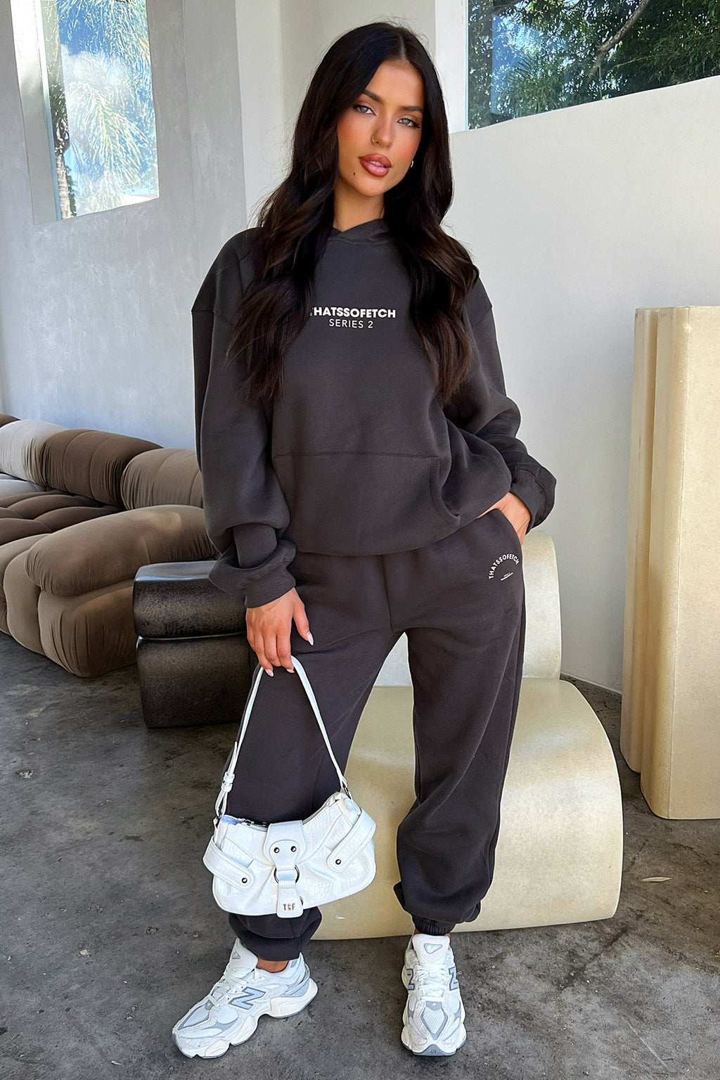 Series 2 Hoodie - Charcoal / Beige