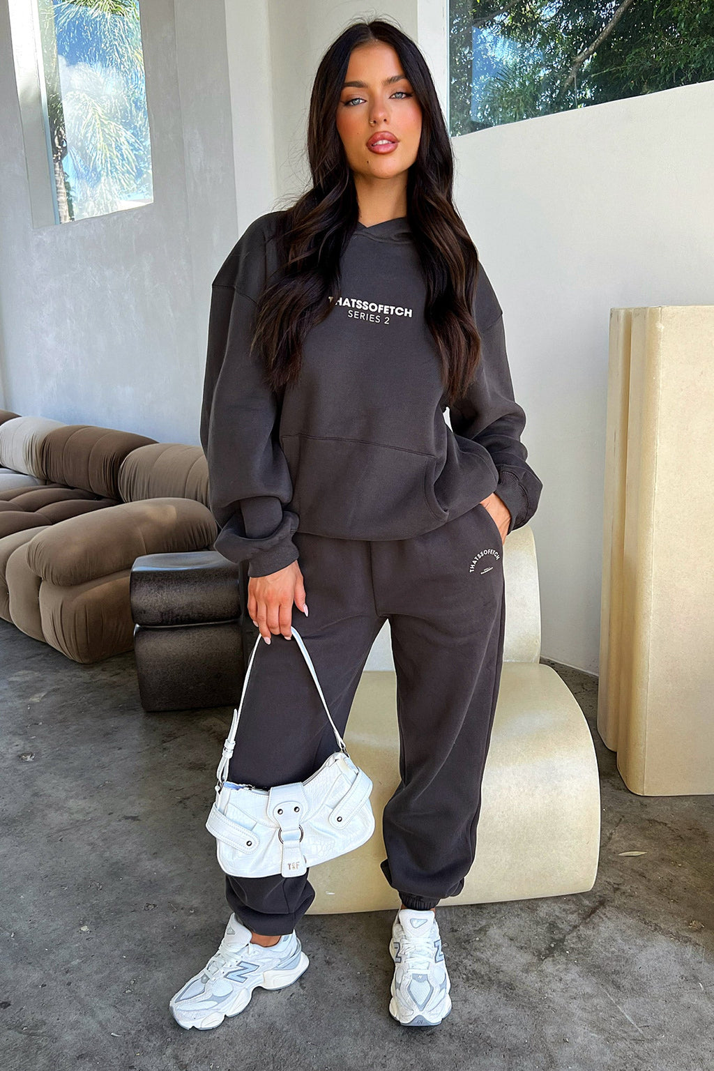 Series 2 Hoodie - Charcoal / Beige